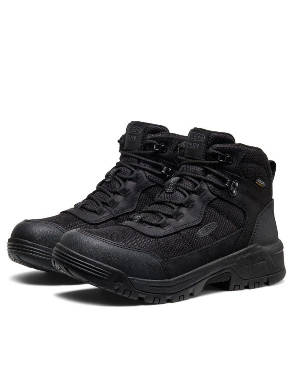 KEEN Men's Skokie Waterproof Work Boot Black/Black - Size 14EE